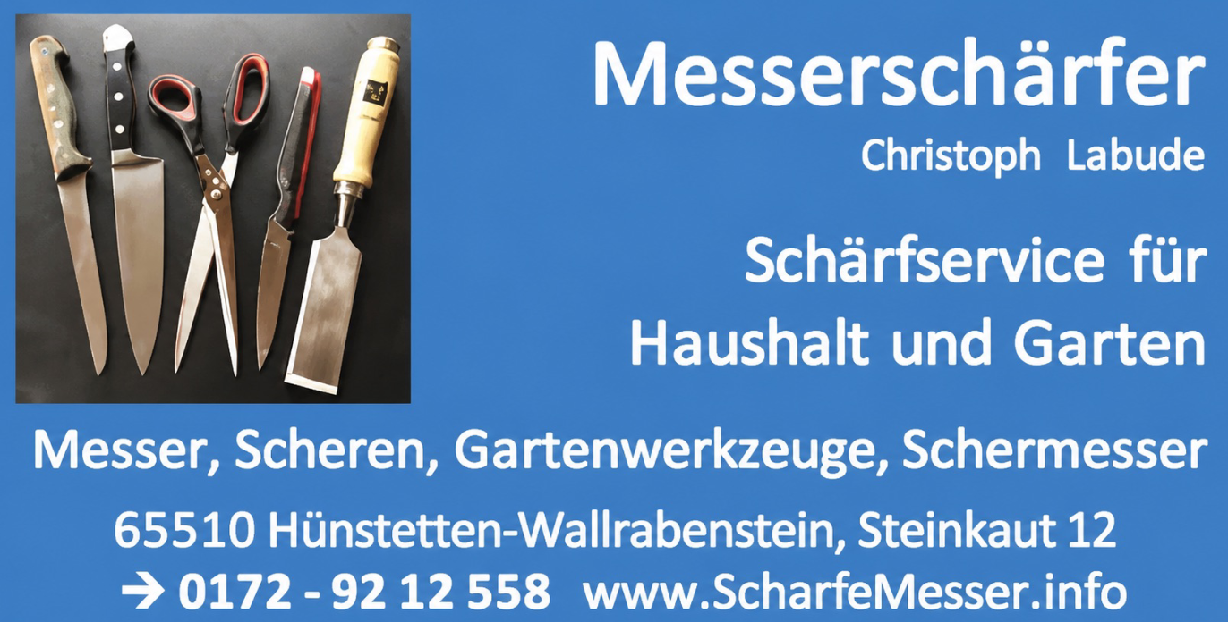 Scharfe Messer und Werkzeuge